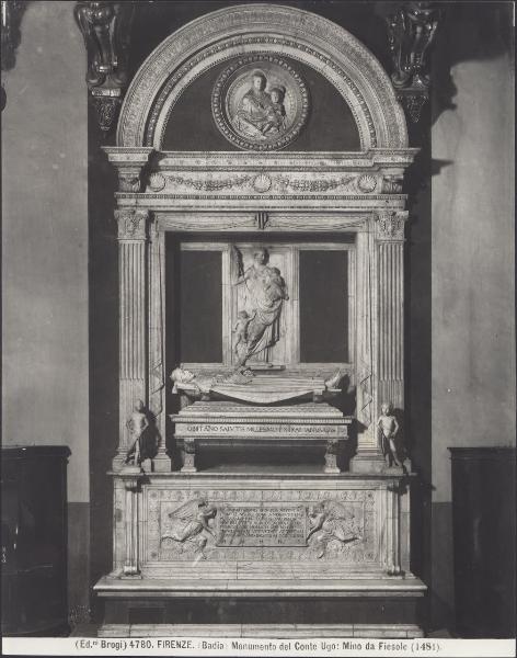 Monumento funebre - Sepolcro del conte Ugo - Mino da Fiesole - Firenze - Badia Fiorentina