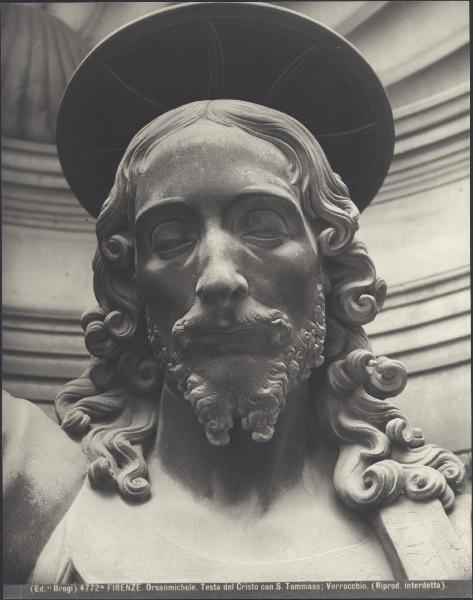 Scultura - Incredulità di S. Tommaso (particolare della testa di Cristo) - Andrea Verrocchio - Firenze - Orsanmichele