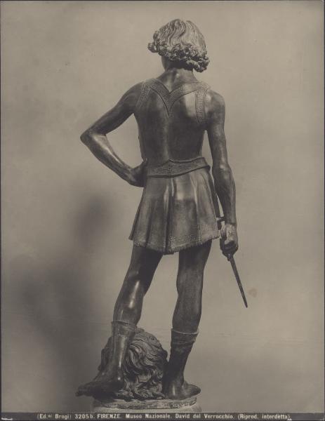 Scultura - David con la testa di Golia (retro) - Andrea Verrocchio - Firenze - Museo Nazionale del Bargello