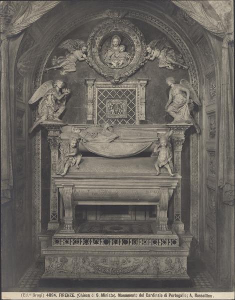 Monumento funebre - Sepolcro del Cardinale di Portogallo - Antonio Rossellino - Firenze - Chiesa di S. Miniato al Monte - Cappella del Cardinale di Portogallo