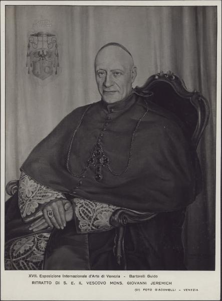 Dipinto - Ritratto di S. E. il Vescovo Mons. Giovanni Jeremich - Guido Bartorelli - Venezia - XVII Esposizione Internazionale d'Arte