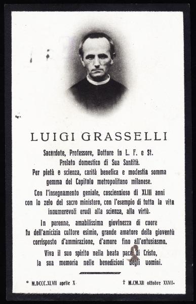 Ritratto maschile su lapide - Sacerdote Luigi Grasselli