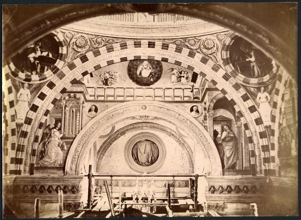 Dipinto murale - Affresco - Annunciazione - Vincenzo Foppa - Milano - Basilica di Sant 'Eustorgio - Cappella Portinari