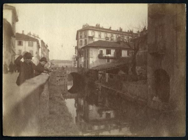 Milano - Via Carducci - Naviglio nel tratto detto "di San Girolamo"