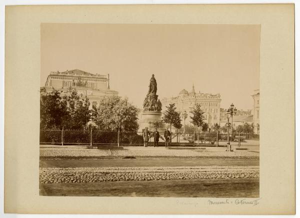 Russia - Pietroburgo - Monumento a Caterina II - Biblioteca Nazionale - Teatro Aleksandrinskij