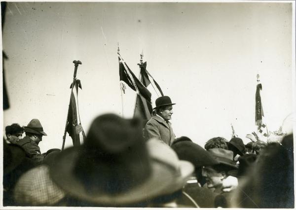 Milano - Lainate - Mussolini per l'inaugurazione dei lavori autostradali