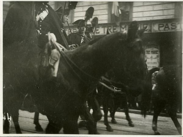 Milano - Funerali del Cardinale Tosi - Carabinieri a cavallo