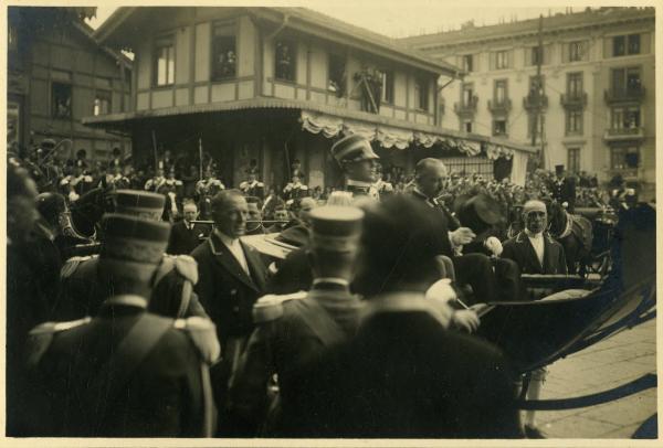 Milano - Stazione Centrale - Principe Ereditario Umberto di Savoia - Podestà on. Belloni