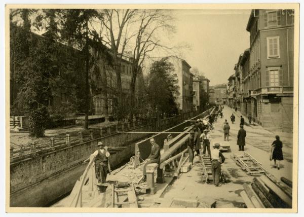 Milano - Naviglio - Via Senato - Lavori di copertura