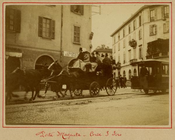 Milano - Porta Magenta - Carrozza a quattro cavalli