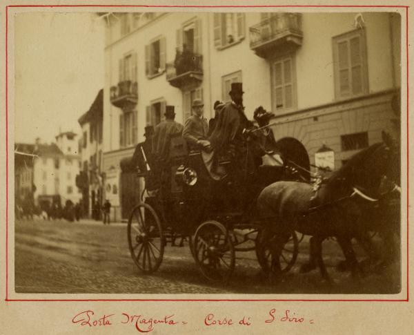 Milano - Porta Magenta - Carrozza a quattro cavalli