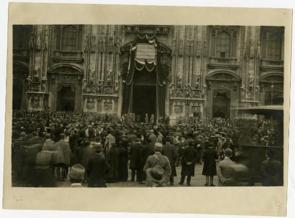 Milano - Piazza Duomo - Cerimonia del Te Deum del 1918