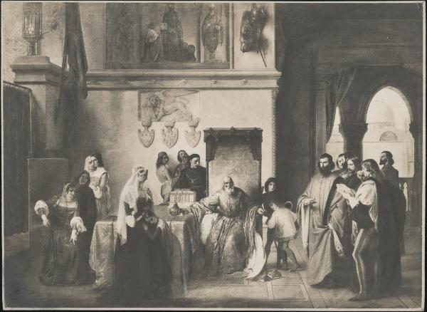 Dipinto - Francesco Foscari destituito - Francesco Hayez - Milano - Pinacoteca di Brera