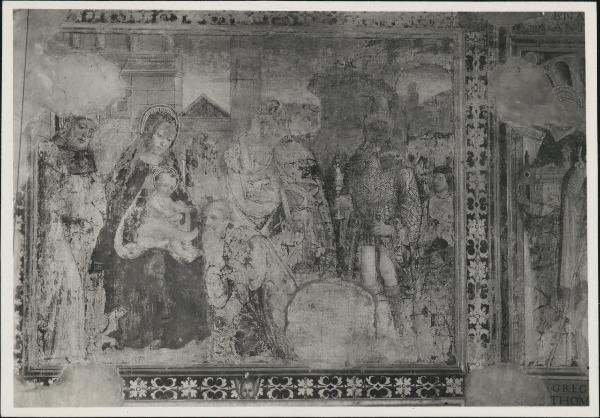 Dipinto murale - Adorazione dei Magi - Bernardino de' Rossi - Pancarana - Chiesa parrocchiale - Parete destra
