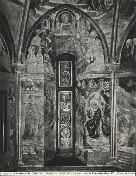 Dipinto murale - Disputa di S. Stefano e altri episodi della vita del Santo - Vecchietta - Castiglione Olona - Chiesa della Collegiata