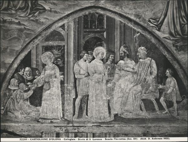 Dipinto murale - Episodio della vita di S. Stefano - Vecchietta - Castiglione Olona - Chiesa della Collegiata