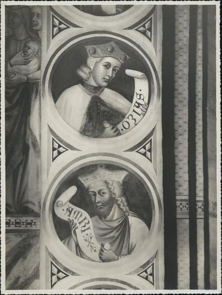Dipinto murale - Re del tempo di David - Como - Basilica di S. Abbondio - Abside