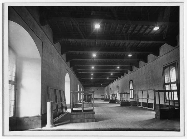 Milano - Castello Sforzesco - Musei Civici - Smontaggio allestimento Baroni - Sala della Cancelleria (sala 30 nell'allestimento BBPR, oggi sala 26)