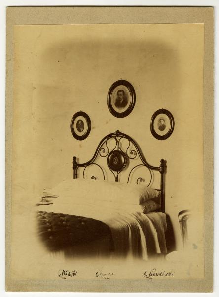 Dagnente - interno - letto di Felice Cavallotti - ritratti