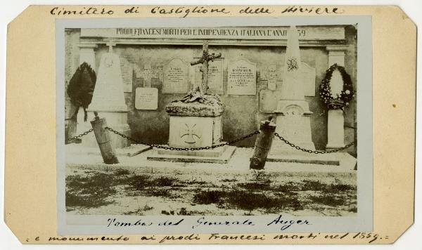 Castiglione delle Stiviere - cimitero - tomba del generale Auger e monumento ai soldati francesi morti nel 1859