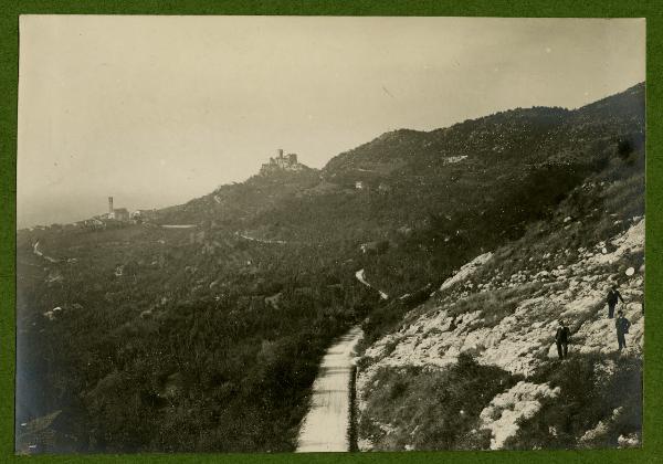 Brendola - Strada Strabusene Crocetta ora via Monte Grappa - Panorama - Rocca dei Vescovi - Gruppo di persone