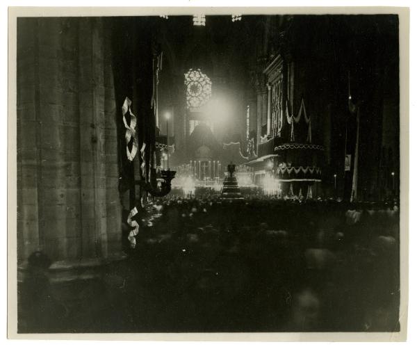 Milano - Duomo - Interno - Funerali del Cardinale Tosi il 10 gennaio 1929