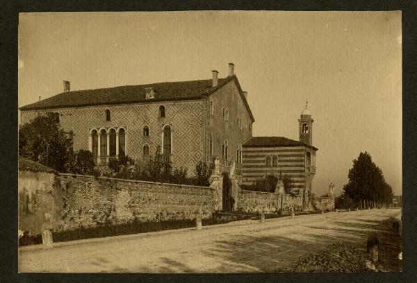 Vicenza – Contra’ della Caimpenta – Villa Ca' Balbi ora Trissino-Muttoni detta Ca' Impenta - Cancello d'ingresso - Campanile - Muri di cinta - Strada sterrata