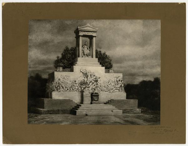 Bozzetto di Ettore Ferrari per un monumento da erigersi a Roma in onore di Giuseppe Mazzini