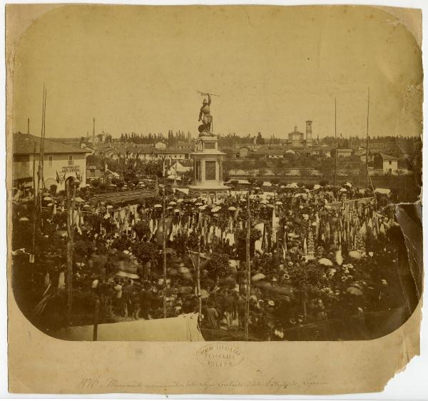 Legnano - 19 maggio 1876 - Inaugurazione del primo monumento del Guerriero