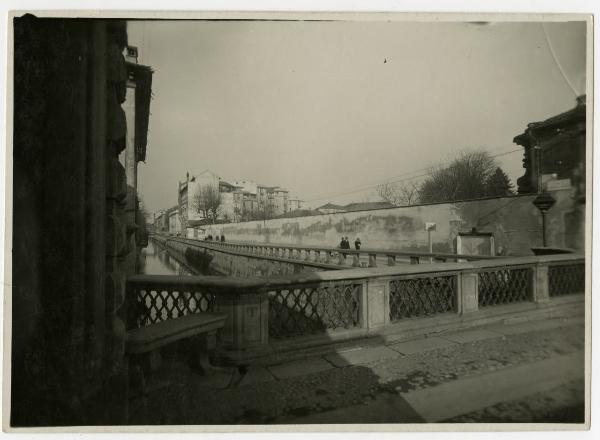 Milano - Via Francesco Sforza - ponte sull'ex naviglio