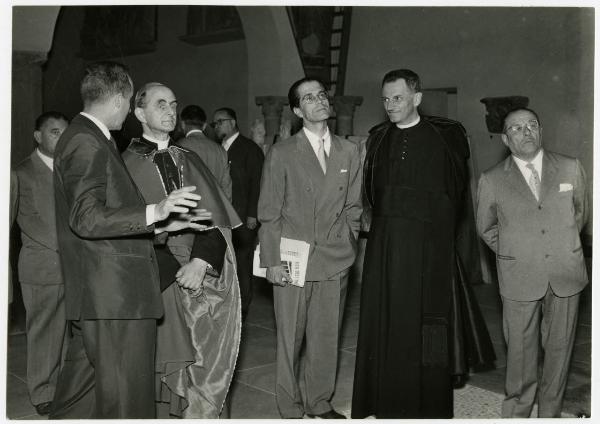 Milano - Castello Sforzesco - Museo d'Arte Antica - Visita di Giovanni Battista Montini - 25 luglio 1956