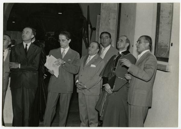 Milano - Castello Sforzesco - Museo d'Arte Antica - Sala 4 - Visita di Giovanni Battista Montini - 25 luglio 1956