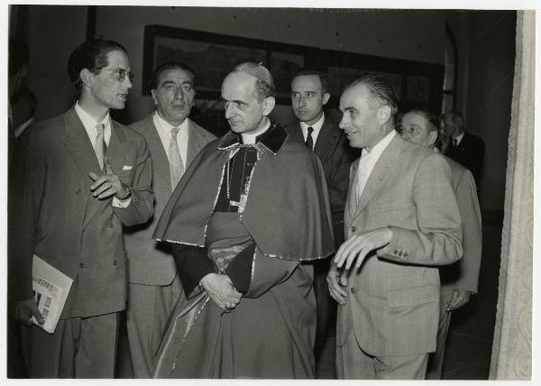 Milano - Castello Sforzesco - Museo d'Arte Antica - Visita di Giovanni Battista Montini - 25 luglio 1956