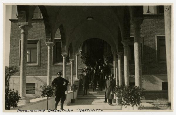 Milano - Orfanotrofio maschile "Martinitt" - inaugurazione - Mussolini