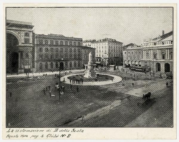 Milano - Piazza della Scala - Monumento a Leonardo Da Vinci