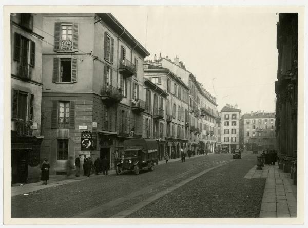 Milano - Via Ospedale (ora via Festa del Perdono) - Via Palletta (ora Largo Francesco Richini) - Ospedale Maggiore