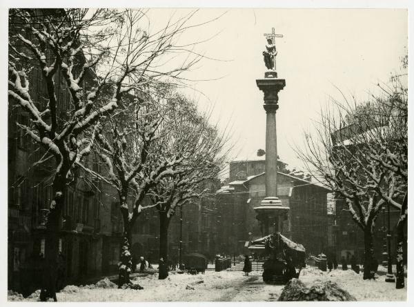 Milano - Verziere - veduta sotto la neve