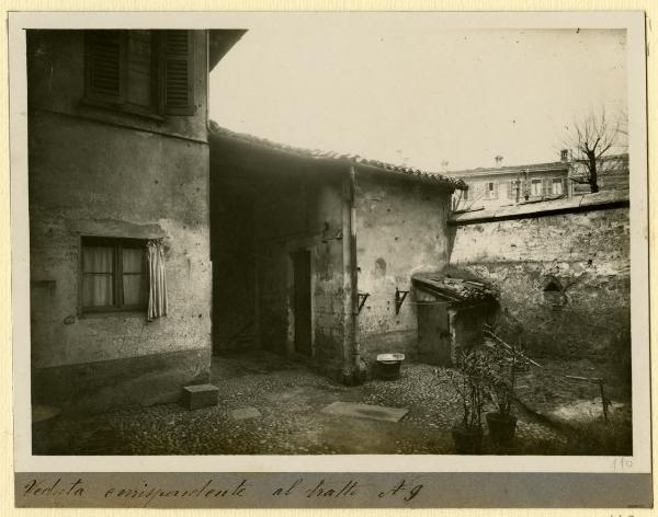 Milano - Piazza S. Ambrogio - Canonica - Edifici - Cortile interno