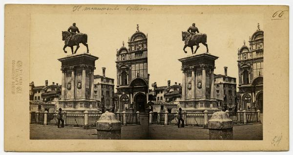 Scultura - Bronzo - Monumento equestre a Bartolomeo Colleoni - Andrea del Verrocchio - Campo San Zanipolo o Campo Santi Giovanni e Paolo - Venezia