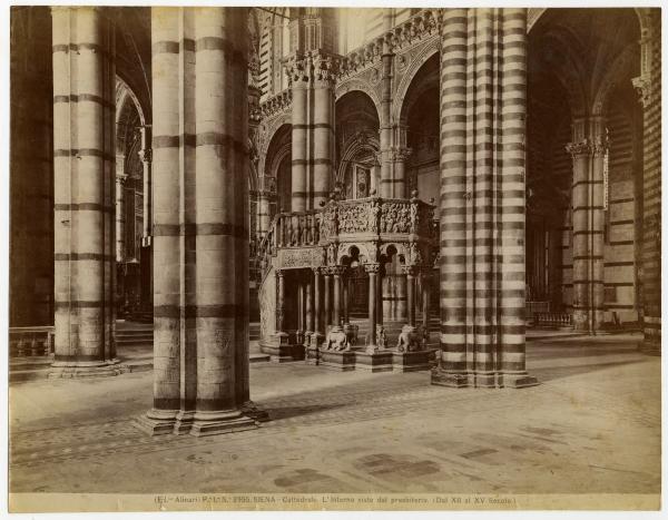 Siena - Cattedrale metropolitana di Santa Maria Assunta - Pulpito visto dal presbiterio