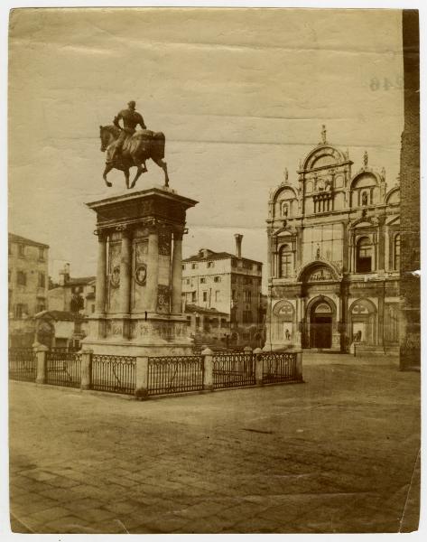 Scultura - Bronzo - Monumento equestre a Bartolomeo Colleoni - Andrea del Verrocchio - Campo San Zanipolo o Campo Santi Giovanni e Paolo - Venezia