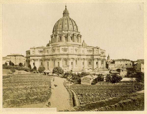 Roma - Giardini Vaticani - Basilica di San Pietro in Vaticano - Prospetto posteriore