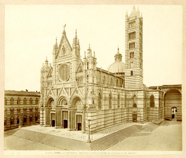 Siena - Duomo o Cattedrale metropolitana di Santa Maria Assunta - Prospetto principale e lato destro