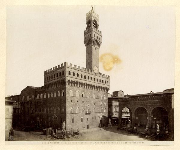 Firenze - Piazza della Signoria - Palazzo della Signoria o Palazzo Vecchio e Loggia della Signoria o Loggia dei Lanzi