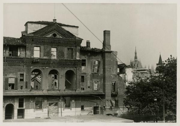 Milano - bombardamenti 1943 - Ca' Granda (ex Ospedale Maggiore)