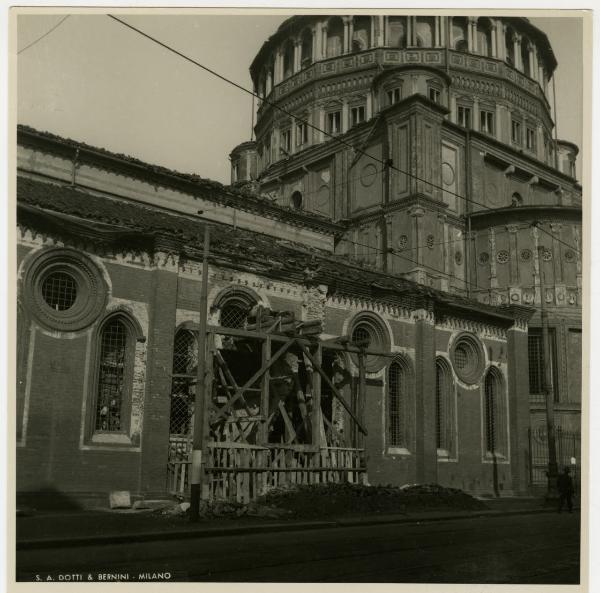 Milano - bombardamenti 1943 - S. Maria delle Grazie