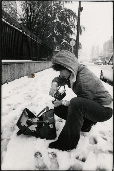 Milano - Esterno - Strada - Mattioli - macchina fotografica - neve