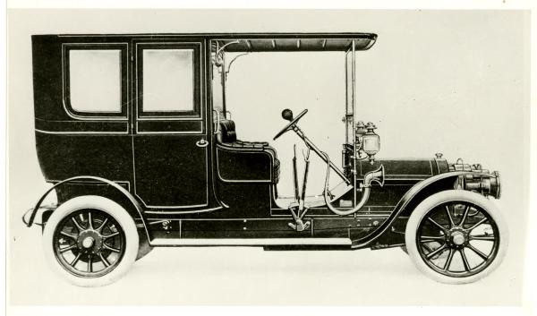 Disegno di automobile Lancia Gamma Limousine del 1910