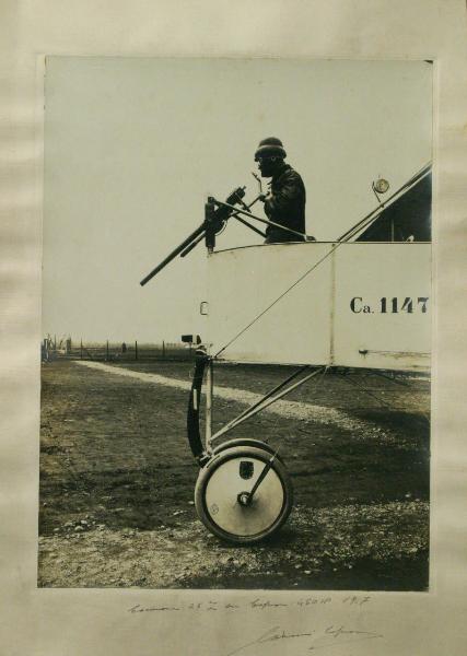 1917 - Aeronautica - Cannone 25 Z montato su un Caproni 450 HP