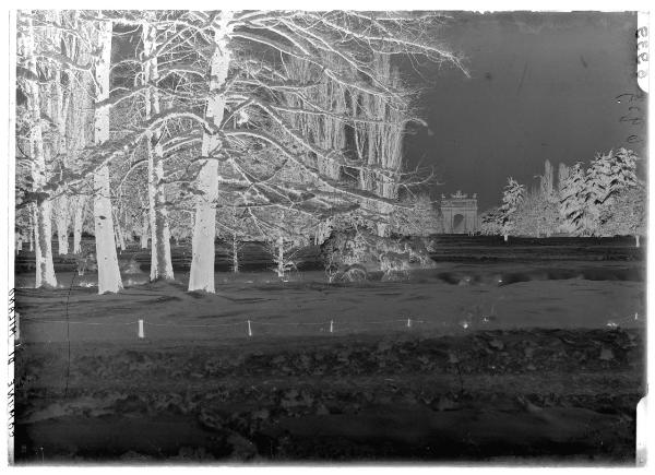 Milano - Parco Sempione - Arco della Pace - neve